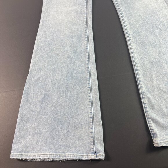 Abercrombie Fitch Jeans Women 29x33* Flare High Rise Blue Stretch Denim Tag 28 L - Picture 6 of 16